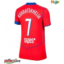 Camiseta Paris Saint-Germain Khvicha Kvaratskhelia #7 Tercera Equipación para mujer 2025-26 manga corta